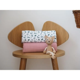 Beaba Arrullos Muselina Algodón Orgánico Certificado Oeko-Tex 120x120cm Rosa Viejo / Campo Floral