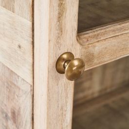 Vitrina Blanco Rozado Madera de Mango 60 X 35,50 X 157,50 cm