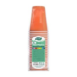 Set de 25 vasos bicolor naranja y blanco 250 ml Algon (24 Cajas) Set de 25 vasos bicolor naranja y blanco 250 ml Algon (24 Cajas)