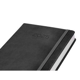 Agenda Encuadernada Liderpapel Mykonos A5 2025 Dia Pagina Color Negro Papel 70 gr