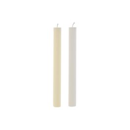 Vela Urban DKD Home Decor Crudo Blanco 2 x 25 x 2 cm Set de 3 (2 Unidades)