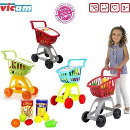 Carro de compra con frutas, verduras y cajas de alimentos - modelos surtidos Carro de compra con frutas, verduras y cajas de alimentos - modelos surtidos