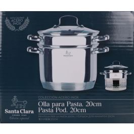 Olla Pasta Santa Clara 20 cm con tapa (2 Unidades)