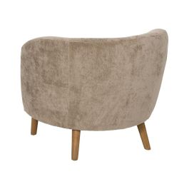 Sillón Taupe Madera de Abedul Salón 85 X 79 X 66 cm