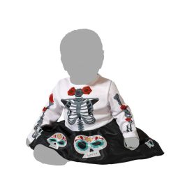 Disfraz Esqueleto Mexicana Niña Bebé 24 Meses Halloween - Vestido Falda Corta Blanco Poliéster Disfraz Esqueleto Mexicana Niña Bebé 24 Meses Halloween - Vestido Falda Corta Blanco Poliéster