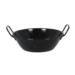 La Estrella Paellera Honda Bordonada 26 cm 3.8 Litros, Jaspeada, 32.5 x 27 x 12 cm, Acero (8 Unidades)