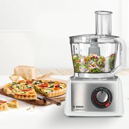 Bosch Kompakt-Küchenmaschine Multi Talent 8, 1250 W, blanco/acero inoxidable