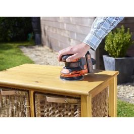 Black & Decker BDCROS18N Lijadora de Órbita Aleatoria 18V, con Potente Motor y Diseño Ergonómico para Lijado Eficaz y Cómodo