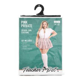 Disfraz Erótico Teacher’s Pet School Girl Rosa Queen size