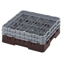 CAMBRO - 16S434-167 - Cesta de lavado 16 comp. 2 alturas - 10,9 cm Ø máx. - alt. máx. 13,5 cm - 50 x 50 x 18,4 cm - Castaño Precio: 56.50000015. SKU: B1GTSPM652