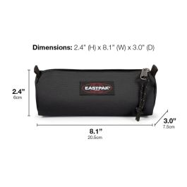 Eastpak Kit escolar negro – Estuche con cremallera de calidad, combina con mochilas, fácil de transportar