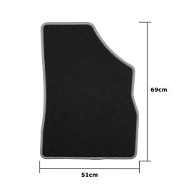 Set de Alfombrillas para Coche OCC Motorsport OCCCT0031RD Negro Rojo Citroen DS5 Terciopelo 5 Piezas