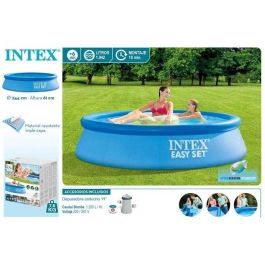 Piscina hinchable redonda easy set con depuradora filtro (capacidad 1942 litros) 244x61 cm