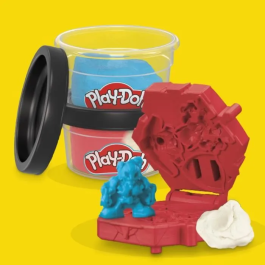 Play-Doh Capitán América HASG00565X0 Set Stamper Shield con figura flexible, accesorios y plastilina, a partir de 4 años, Marvel