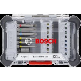 Bosch 2607017723 Juego de puntas de destornillador, 43 piezas, acero S2, caja de herramientas con sistema de seleccíon y clic.
