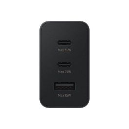 Samsung EP-T6530 Cargador de Pared Negro con 2 Puertos USB-C para Smartphone, Tableta, Portátil, Auriculares y Smartwatch