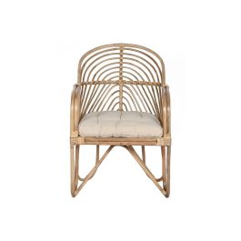 DKD Home Decor Silla Tropical Balinesa de Ratán y Bambú Natural Beige - 87 cm Alto, 61 cm Largo, 58 cm Ancho, Asiento 45 cm