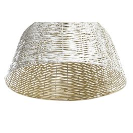 DKD Home Decor Lámpara de Techo Boho Blanco Dorado 51 x 38 x 51 cm Estilo Simil Fibra