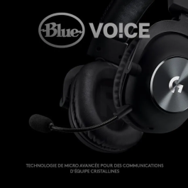 Logitech G Pro X Auriculares Gaming Profesionales con Sonido Envolvente 7.1 DTS Headphone:X 2.0 y Micrófono Desmontable BLUE VO!CE para PC, Consolas y eSports