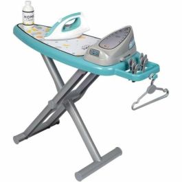 Smoby SMO1690456046082 Tabla de Planchar Juguete con Estación de Vapor y 9 Accesorios, 48 cm, para Niños 3+ Años