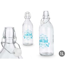 Vivalto Botella Water 1000 ml de Vidrio y Plástico Transparente - 9x28x9 cm (18 Unidades) Precio: 43.49999973. SKU: B18KPZV7HQ