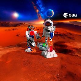 Playmobil 72014 - Set de Figuras Astronauta ESA con Robot y Mars Crawler, Juguete de Exploración Espacial y Misión a Marte para Niños +4 años