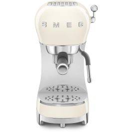 Smeg ECF02CREU Cafetera Espresso Manual de Bomba 15 Bares Crema 1.1L 1350W para Café Molido y Cappuccino