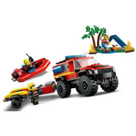 LEGO 60412 City Camión Bomberos 4x4 con Barco Rescate para niños de 5+ años - 301 piezas