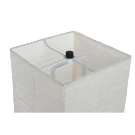 DKD Home Decor Lámpara Pie Urban Crudo Negro Metal Papel entelado Acero 22 x 150 x 22 cm Set de 3