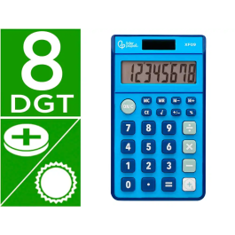 Liderpapel Calculadora Bolsillo XF09 8 Dígitos Solar y Pilas Color Azul 115x65x8 mm Precio: 5.50000055. SKU: B1GGWCBHHY