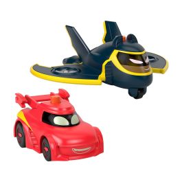 Fisher-Price HML26 Batwheels Pack 2 Coches de Juguete Redbird y Batwing con Ojos Iluminados Escala 1:55