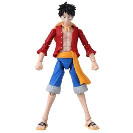 Bandai Anime Heroes Figura de Luffy 37008, 17cm, 17 Puntos de Articulación
