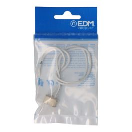 Edm Portalámparas Halógeno MR-16 Bi-pin Blanco Interior 4A 24V Esteatita Cable 15cm