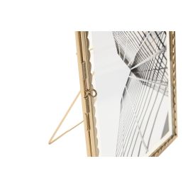 DKD Home Decor Marco de Fotos Glam Dorado de Metal y Cristal 15x20 cm (4 Unidades) 1 x 23 x 18 cm