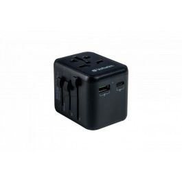 Verbatim Uta-02 Adaptador Universal De Viaje Con 1 Puerto Usb-C - 1 Puerto Usb-A
