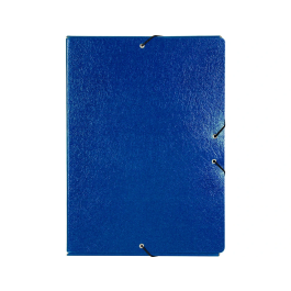Liderpapel Carpeta Proyectos Folio Lomo 70mm Cartón Gofrado Azul