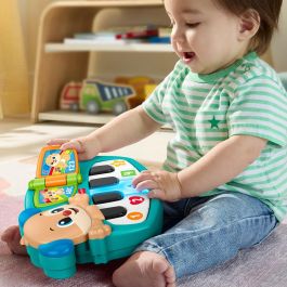 Fisher-Price Perrito Ríe y Aprende JMM47 - Piano juguete bebé 12+ meses - Multilingüe (Inglés, Francés, Alemán, Español)