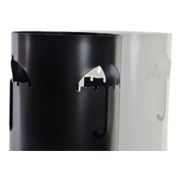DKD Home Decor Paraguero Moderno de Acero para Entrada Blanco Negro 19x47x19 cm Pack 2 Unidades Surtido Aleatorio