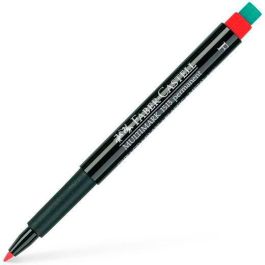 Faber-Castell Rotulador Permanente Multimark F, Multifuncional, Rojo, Goma Integrada, para Madera, Metal, Cristal, Transparencias (10 Unidades) (10 Unidades) Precio: 8.49999953. SKU: S8421684