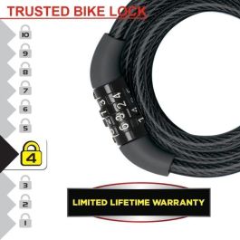 Master Lock MAS3520190053145 Cable para candado de bicicleta, 1,2 m