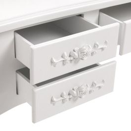 Tocador Versa Blanco Madera Cristal Madera MDF 40 X 144 X 90 CM