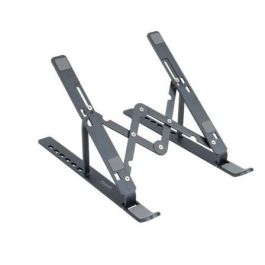 TooQ TQLRS0033-AL-G Soporte Plegable y Ajustable para Portátil 11-15" con Ventilación Gris