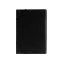 Liderpapel Carpeta proyectos folio lomo 30mm cartón forrado negra 250 x 350 mm