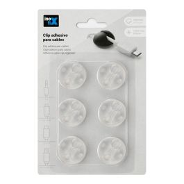Inofix Clip Adhesivo para Cables Transparente 7101-0 Organizador Cables hasta Ø8mm