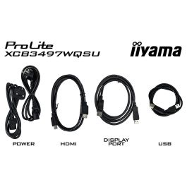 Iiyama ProLite XCB3494WQSU-B1 - Monitor Curvo Gaming 34" UWQHD (3440x1440), 1500R, 120Hz, 4ms, VA, Altavoces, Ajuste en Altura, Flicker-Free, VESA