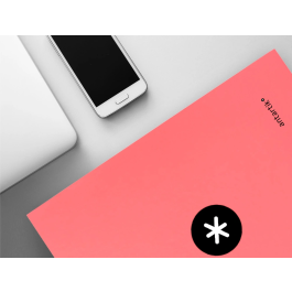 Antartik Carpeta A4 Forrada 4 Anillas 25 mm Redondas Color Coral