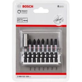 Bosch 2 608 522 326 Impact Control Bitpack 50mm, 8 piezas (7 bits) Phillips, Pozidriv, Torx (PZ2, T20, T25, T30)