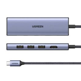 Ugreen CM511 20956A Hub USB-C 6 en 1 Plata - HDMI 4K, 3x USB 3.0, Lector SD/TF - Datos 5Gb/s Precio: 32.49999984. SKU: B12WTC8BKR