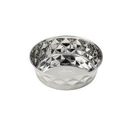 Hunter Comedero Namy 350 ml Acero Inoxidable Forma Diamante con Base Antideslizante. Fácil Limpieza, Resistente, Apto Lavavajillas.