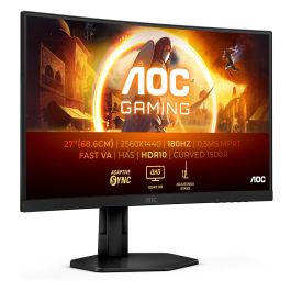 AOC CQ27G4X 27" 2560x1440 QHD 180Hz 1ms VA Curvo HDR10 2xHDMI 1xDP Negro Precio: 189.4999997. SKU: B13D9FCGDS